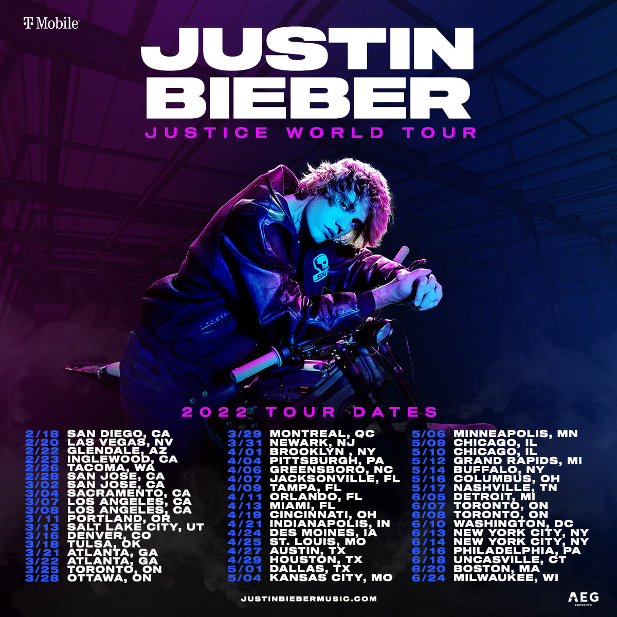 Justin Bieber Announces 2022 Ottawa Concert Date