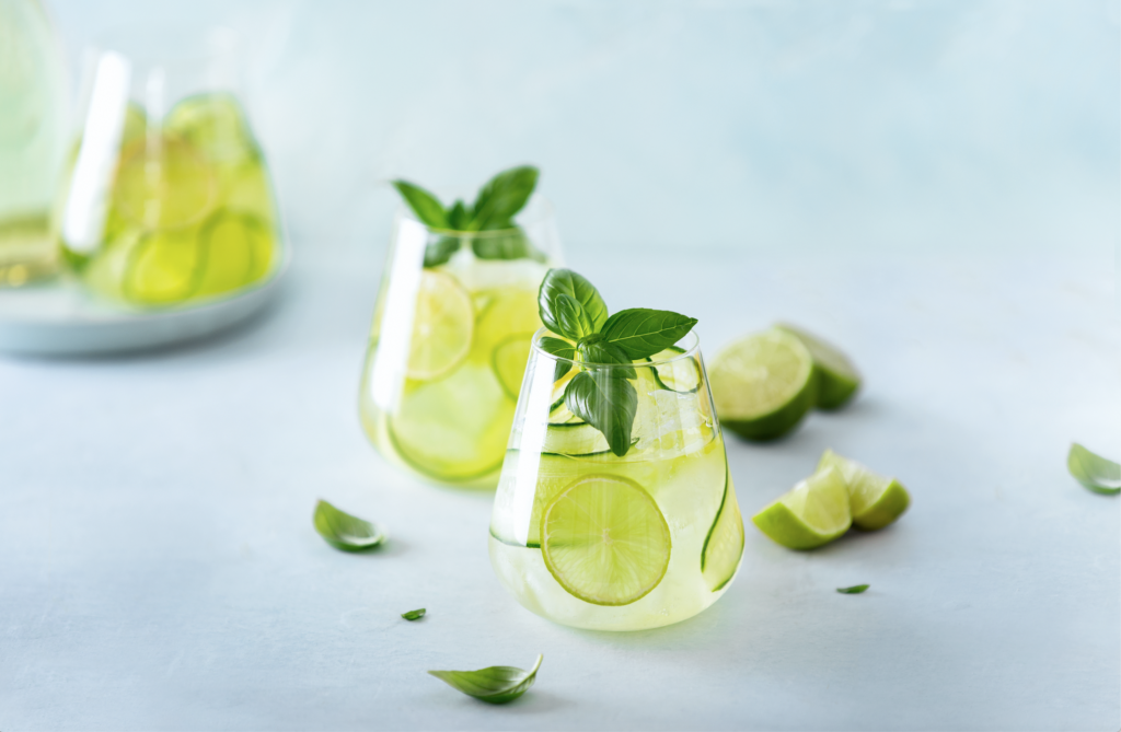 CucumberBasil Smash Recipe Cucumber, Basil lemonade, Basil drinks