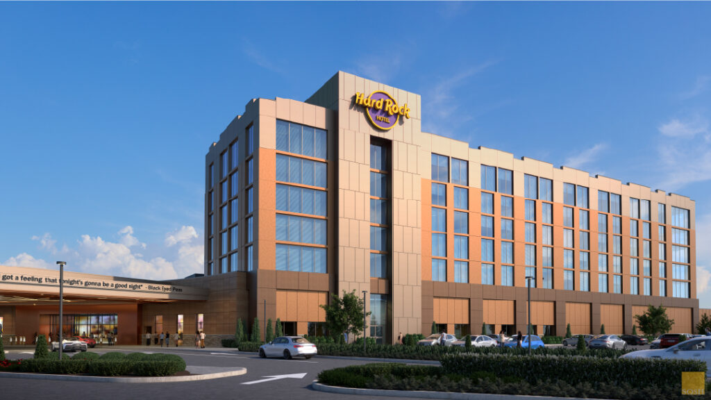 A render of the new Hard Rock casino resort in Ottawa.
